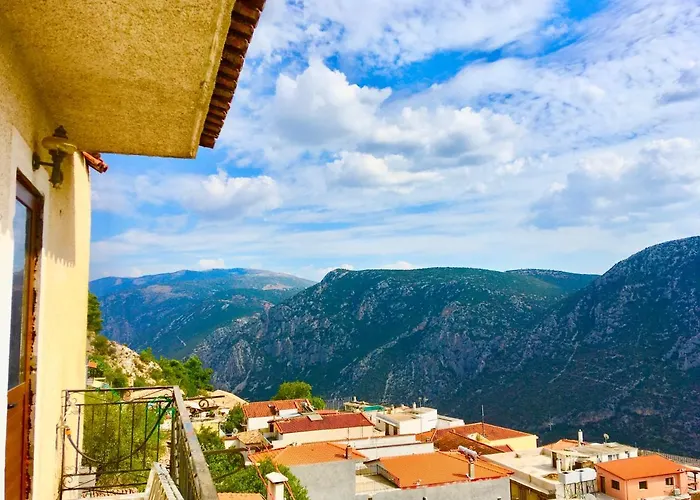 Celebrity V I P The Navel Of The Earth, Center-delphi-penthouse Galaxy&sky Panoramic View, Harmony&yoga Appartamento