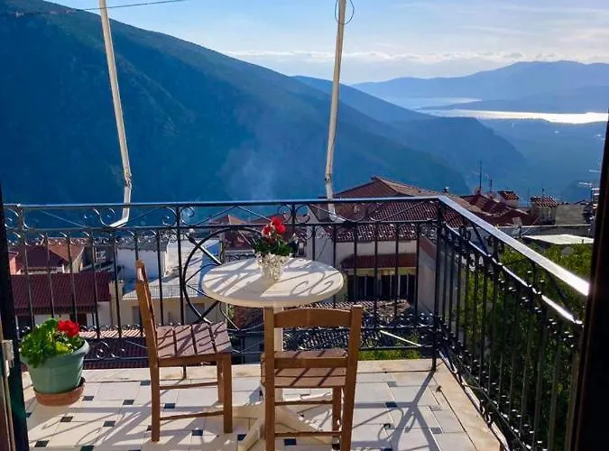 Celebrity V I P The Navel Of The Earth, Center-delphi-penthouse Galaxy&sky Panoramic View, Harmony&yoga Appartamento