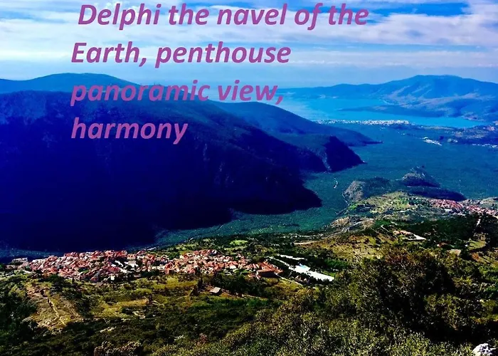 Celebrity V I P The Navel Of The Earth, Center-delphi-penthouse Galaxy&sky Panoramic View, Harmony&yoga Appartamento
