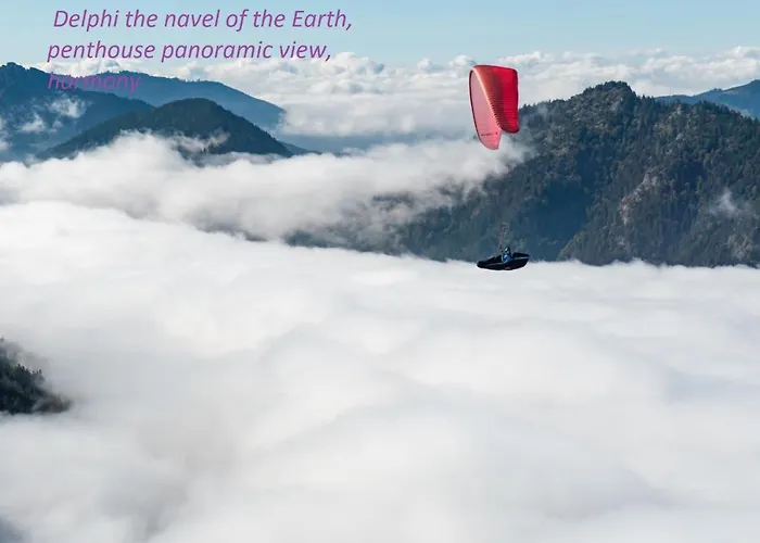 Appartamento Celebrity V I P The Navel Of The Earth, Center-delphi-penthouse Galaxy&sky Panoramic View, Harmony&yoga Delfi